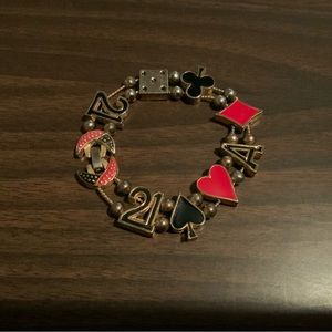 Lucky Vintage 21 Blackjack Sliding Charm Bracelet